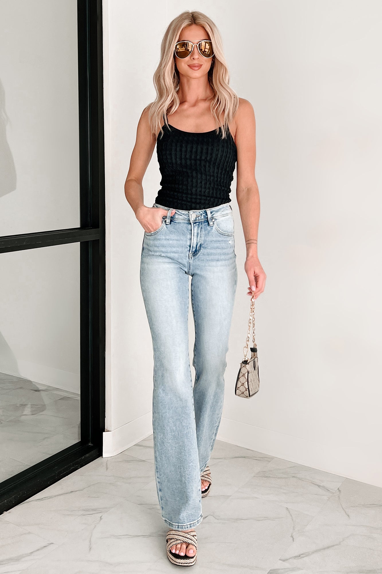 A Touch Of Class Ruched Knit Bodysuit (Black)