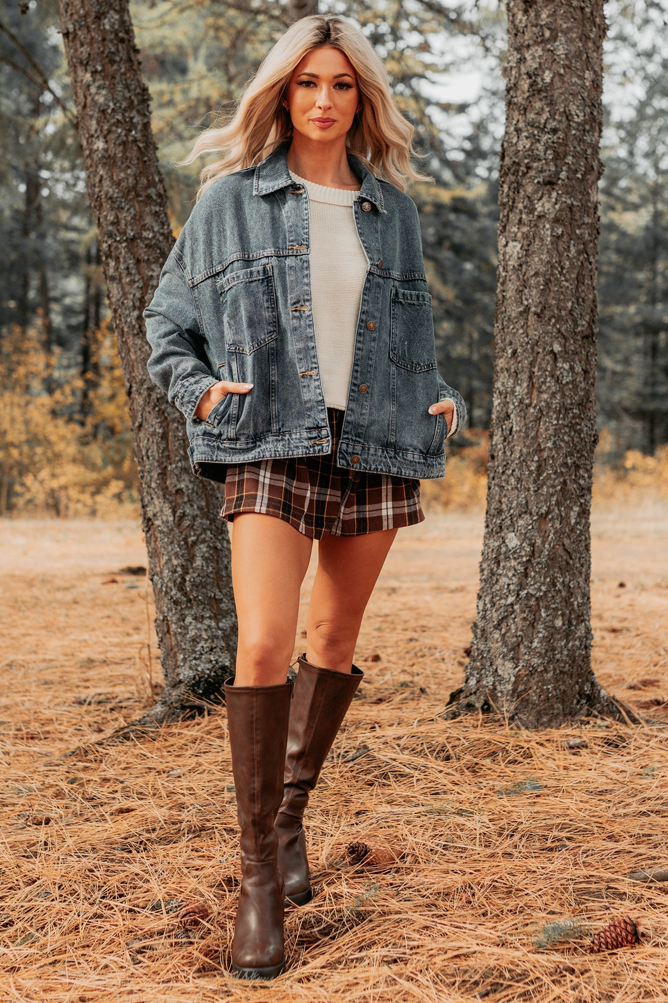 Backroad Wishes Washed Denim Jacket (Medium Wash)