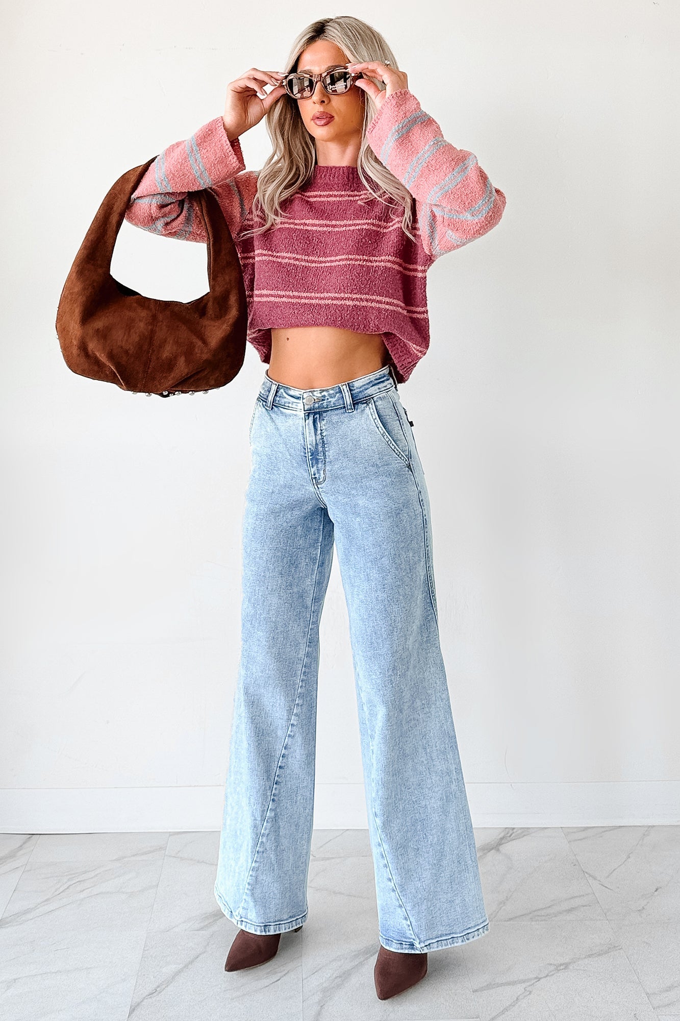 Beverly High Rise Judy Blue Wide Leg Jeans (Light)