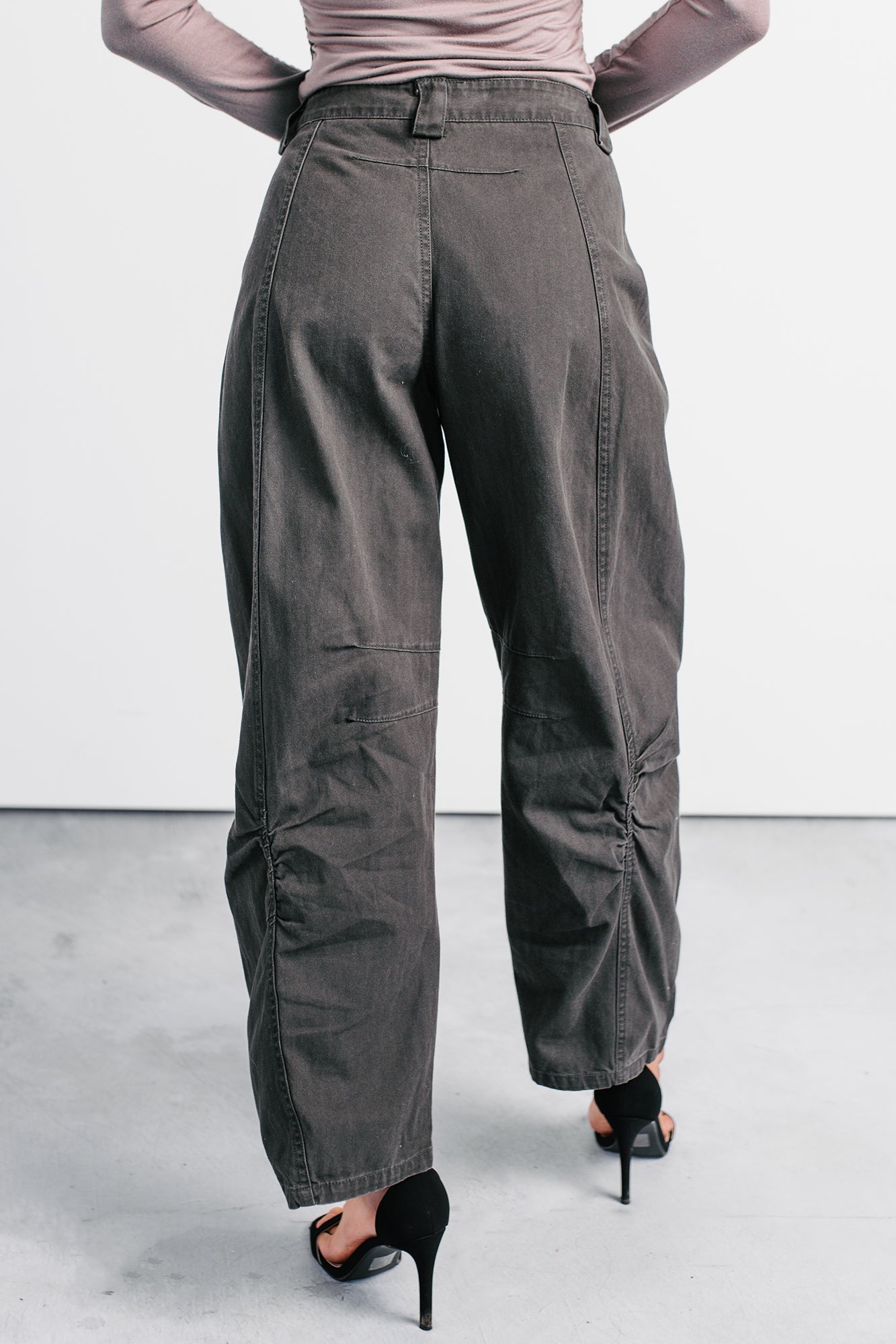 Fabian Wide Leg Denim Papermoon Jeans (Charcoal)