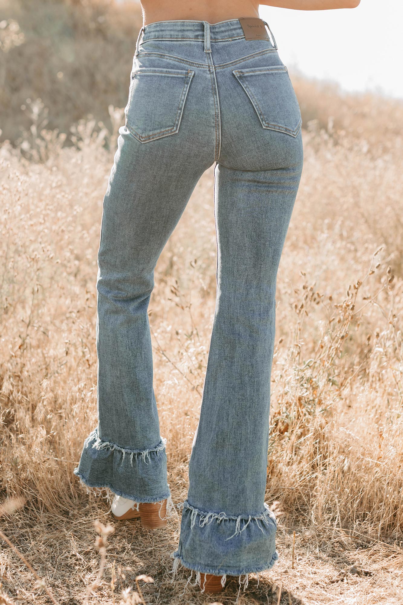 Deborah Tummy Control Ruffle Flare Special A Jeans (Dark)