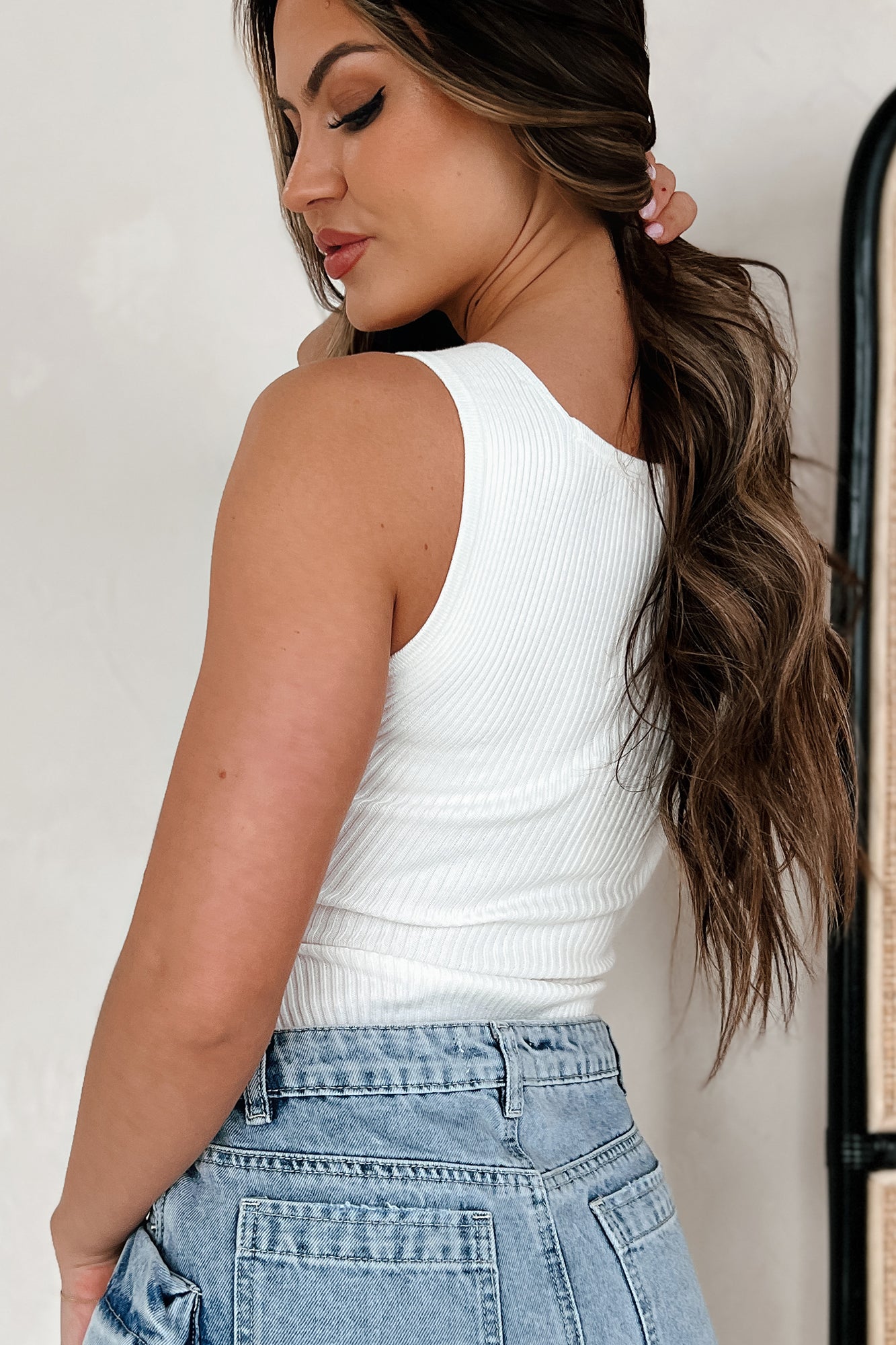 My Humble Opinion Wrap-Front Sweater Bodysuit (Ivory)