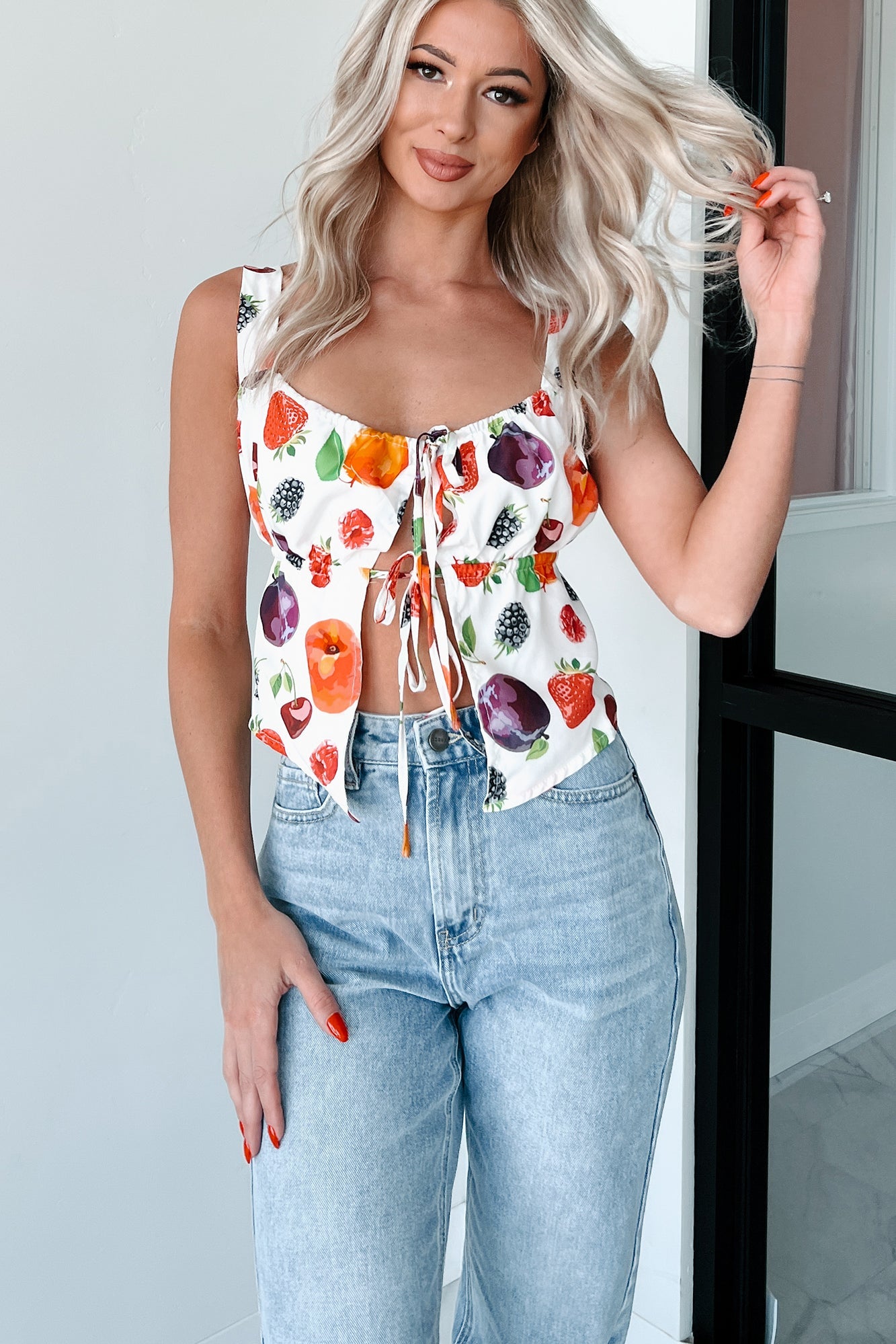 So A-peeling Fruit Print Tank Top (Multi)