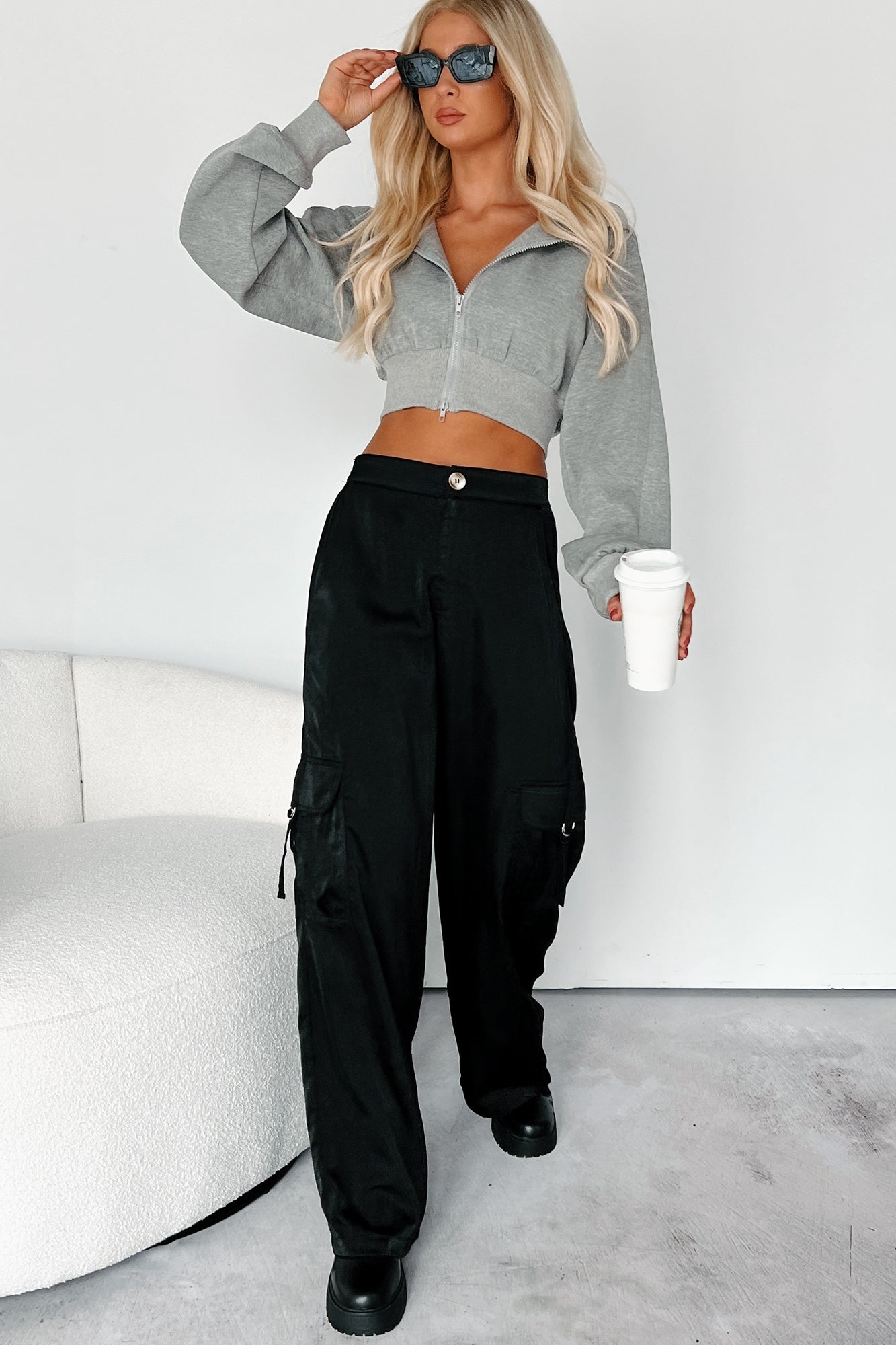 Rather Be Here Zip-Up Hoodie (Heather)