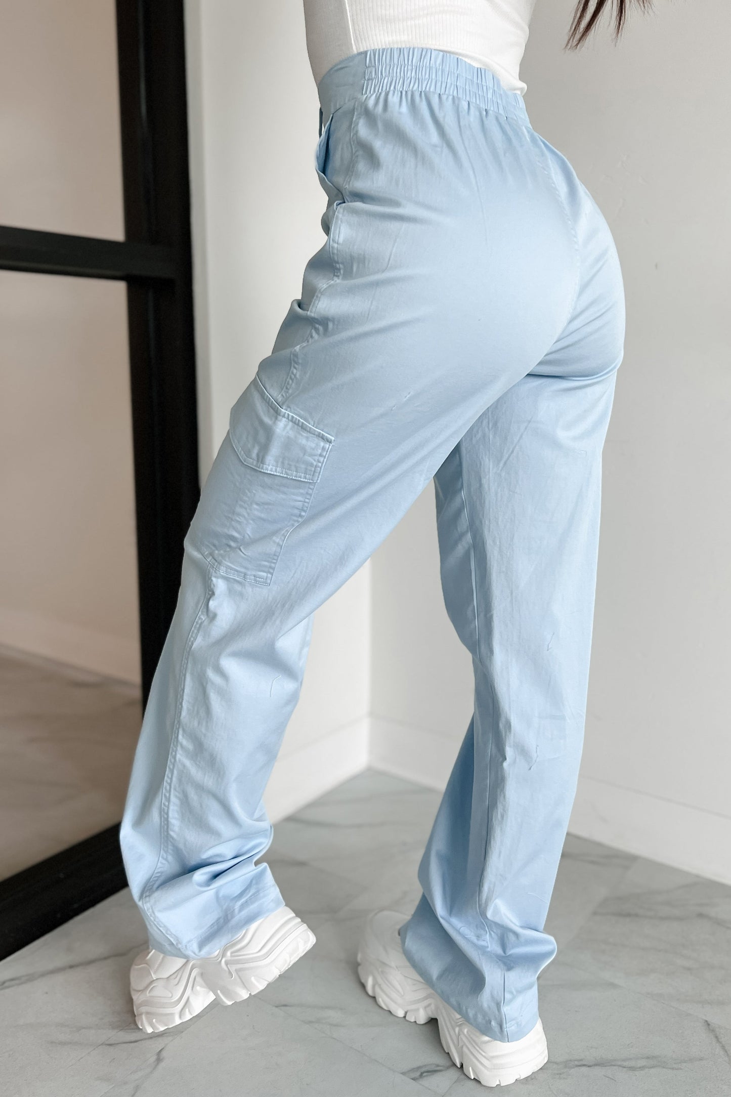 Cool People Only Cargo Pants (Sky)