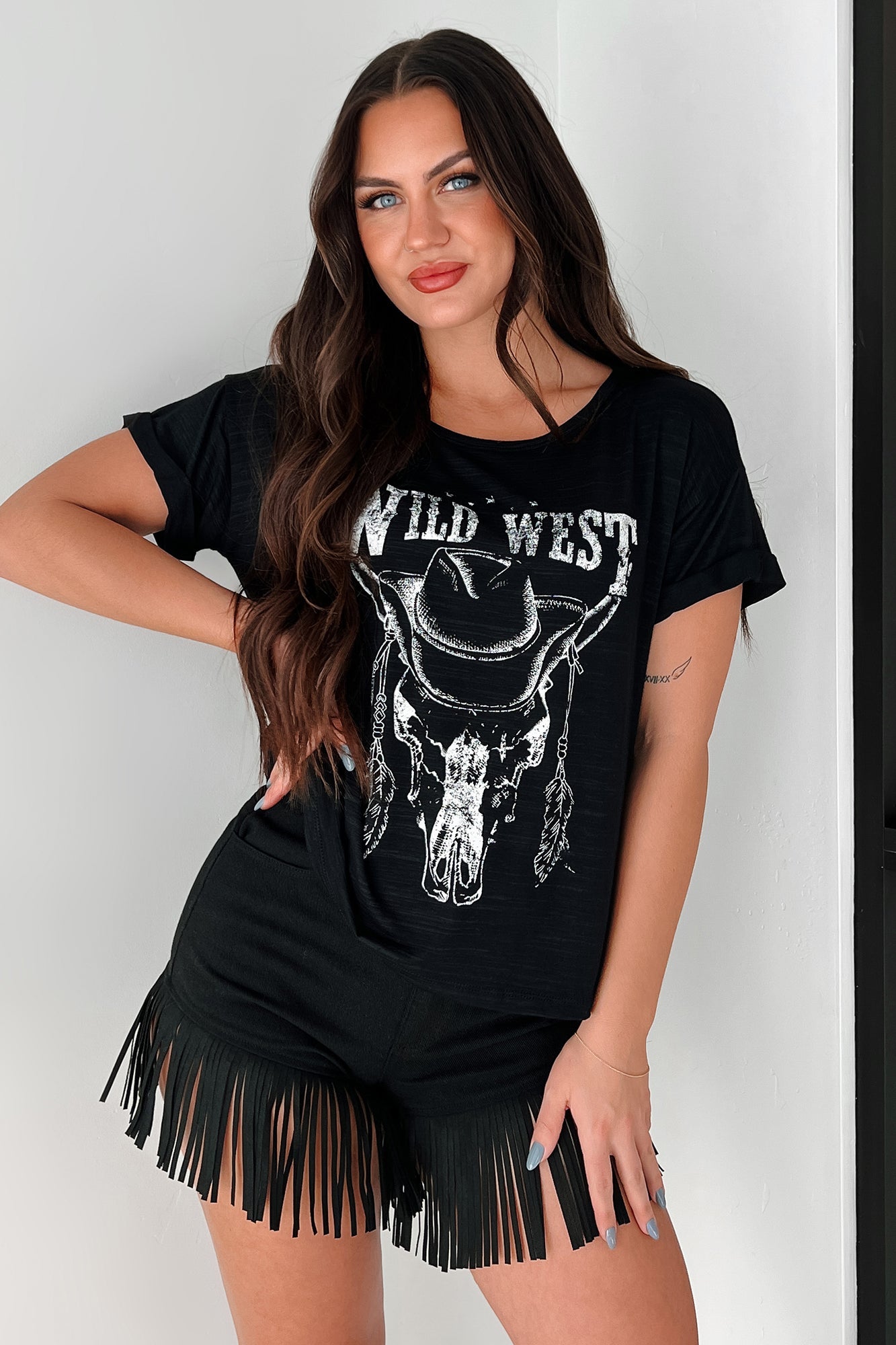 Stock Yard Style Western Graphic Tee (Black)