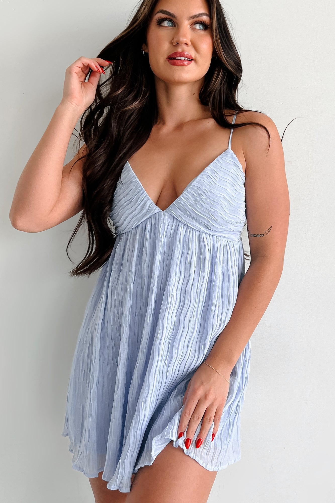 My Journey To Love Mini Dress (Light Blue)