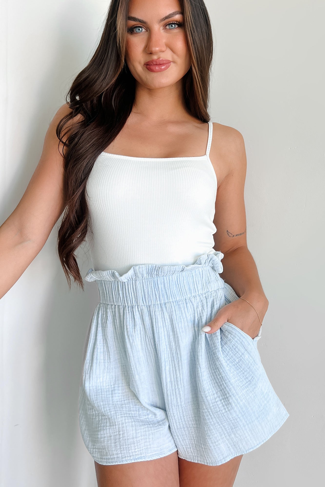 Everyday Joy Ribbed Cami Bodysuit (Off White)