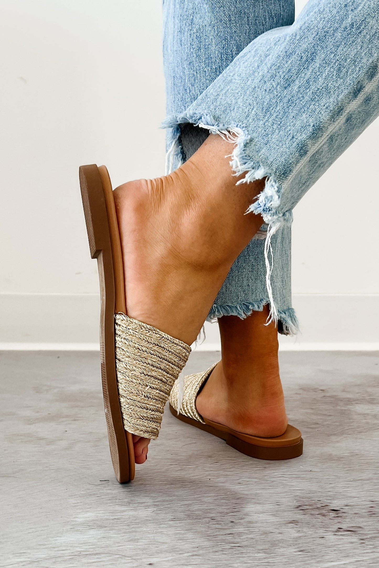 Sparkle & Shine Braided Strap Sandal (Gold)
