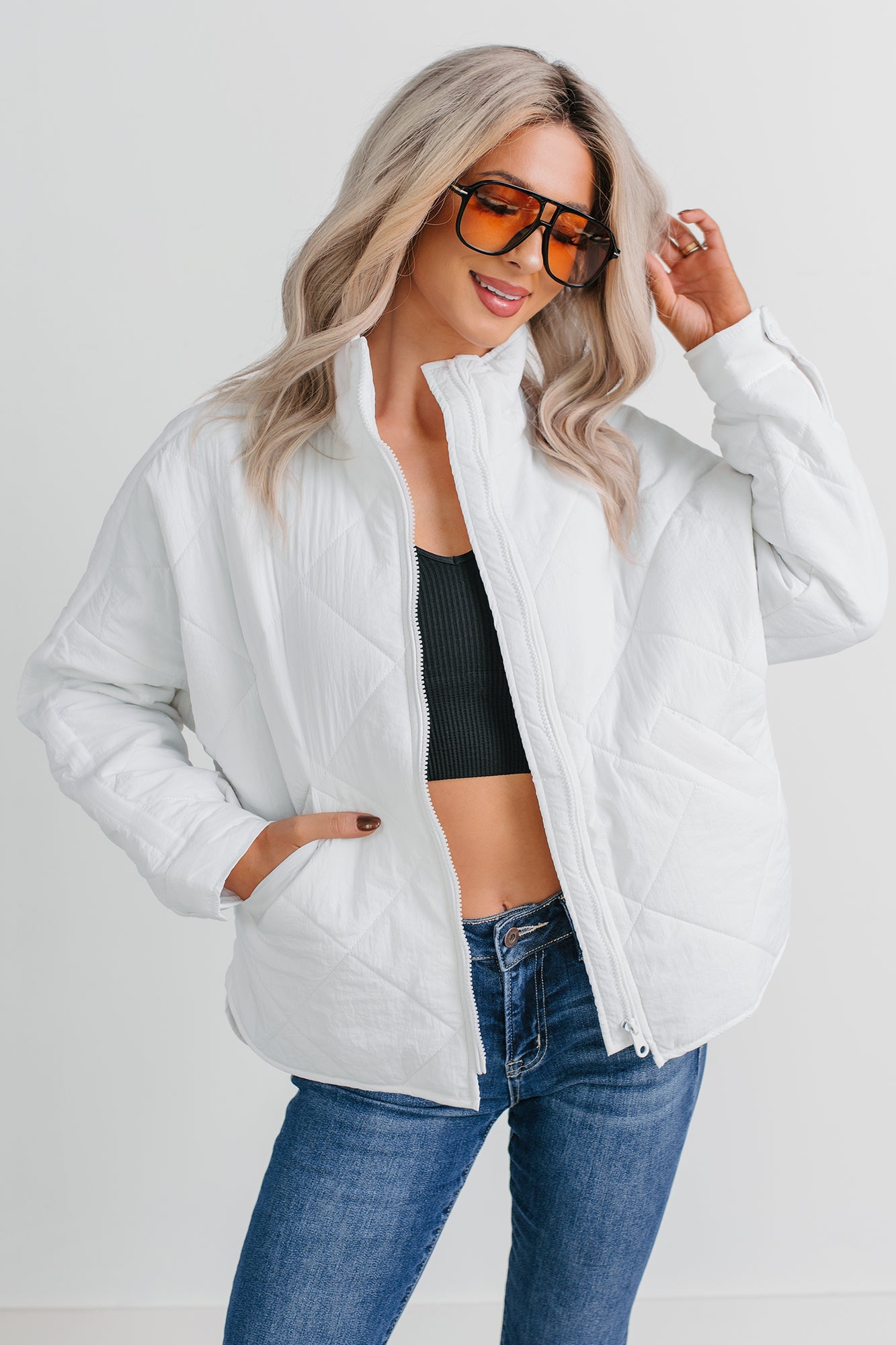 Autumn Memories Quilted Jacket (White)