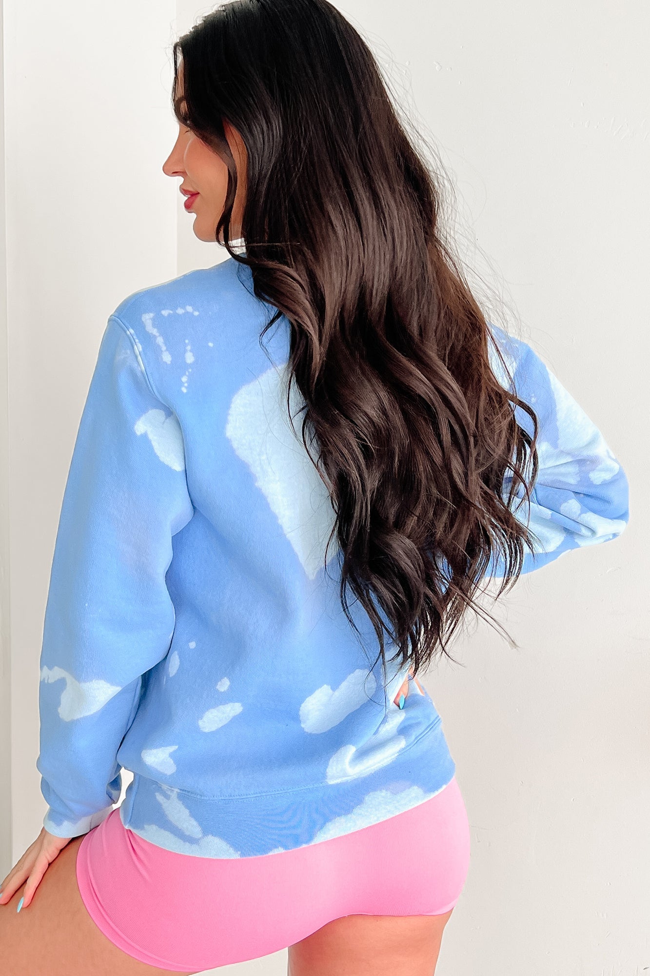 "Boujee Babe" Graphic Cloud Sweatshirt (Blue Bomba)