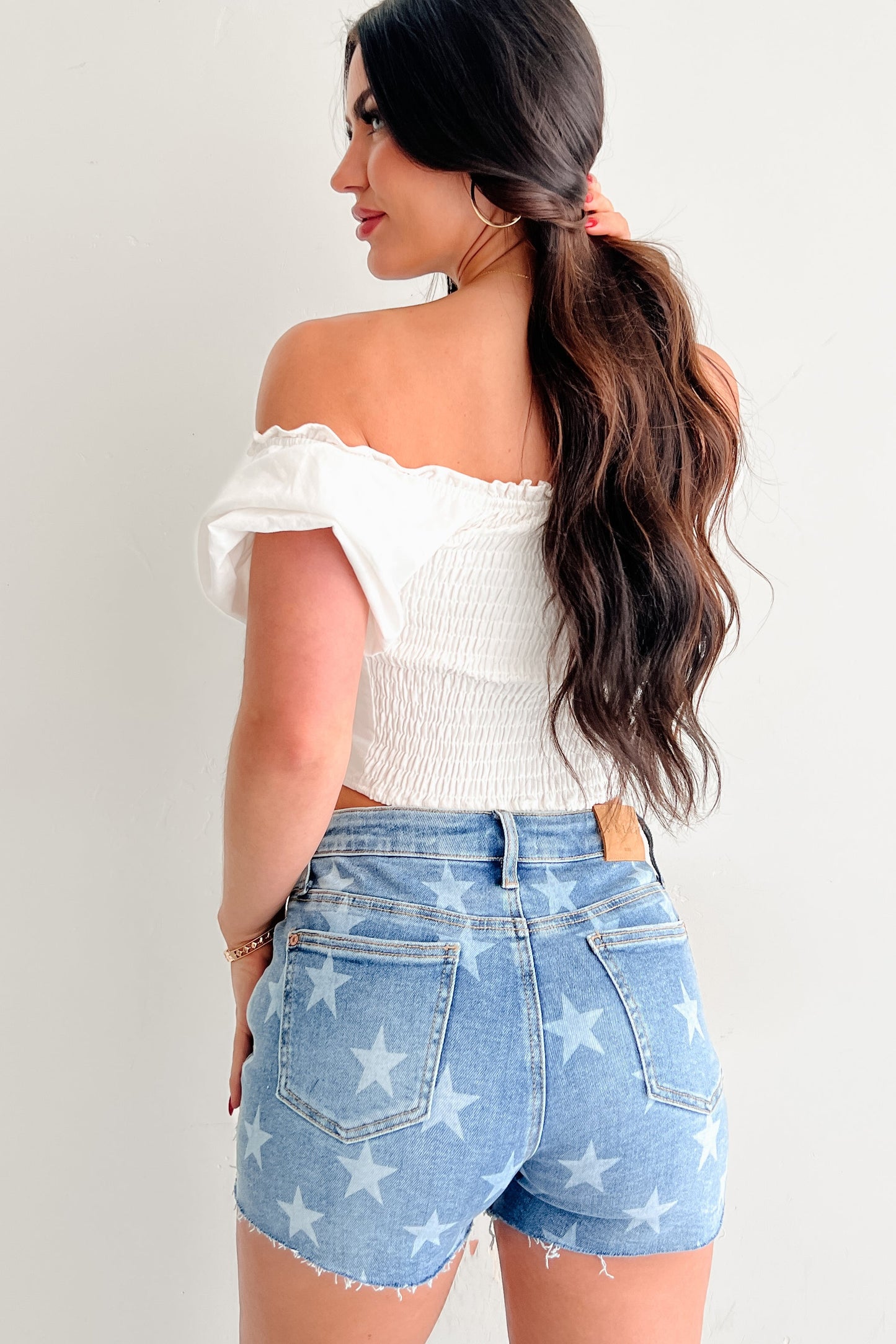 Call Me Cute Puff Sleeve Sweetheart Top (Off White)
