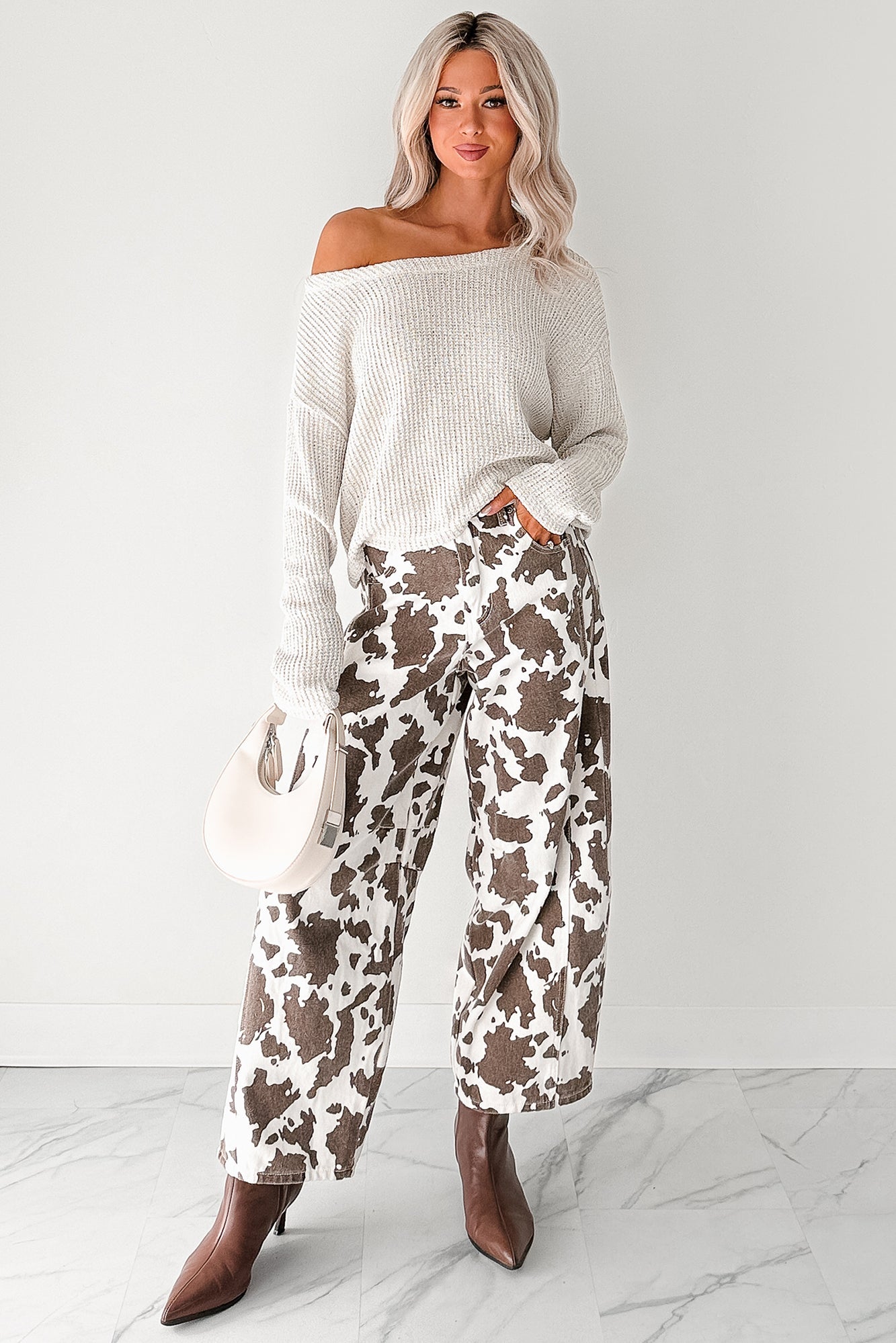 Quiet & Close Wide Neck Sweater (Natural)