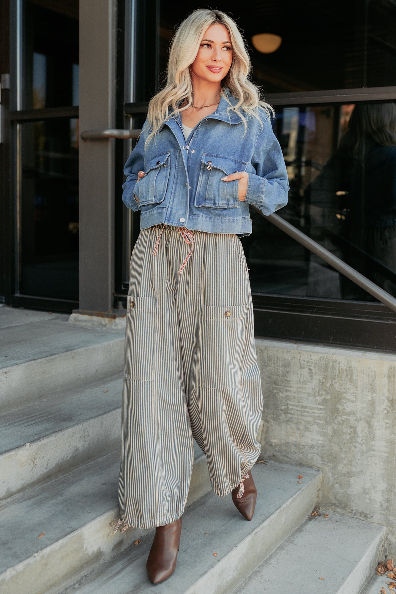 Open Days Denim Cargo Jacket (Medium)