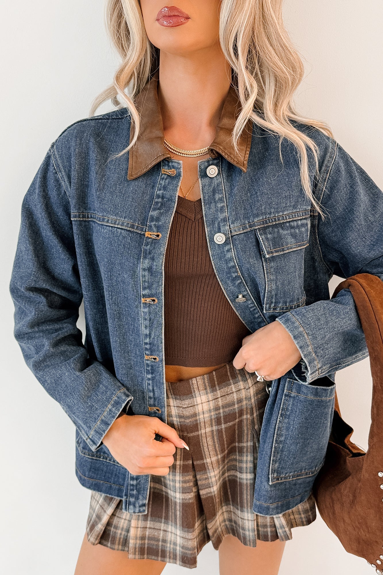 Bastian Papermoon Denim Barn Jacket (Denim Blue)