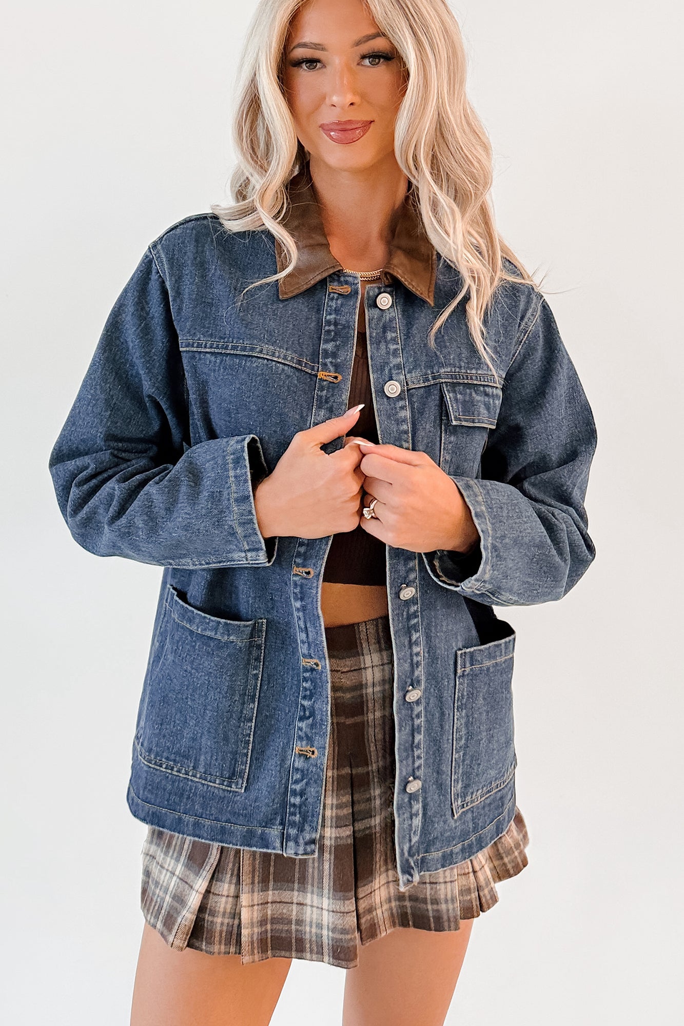 Bastian Papermoon Denim Barn Jacket (Denim Blue)