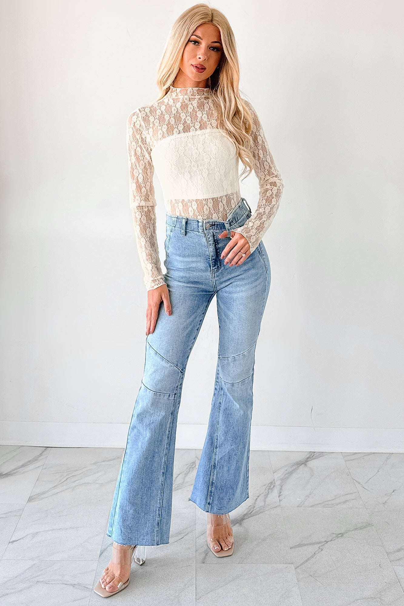Gentle Spark Floral Lace Long Sleeve (Cream)