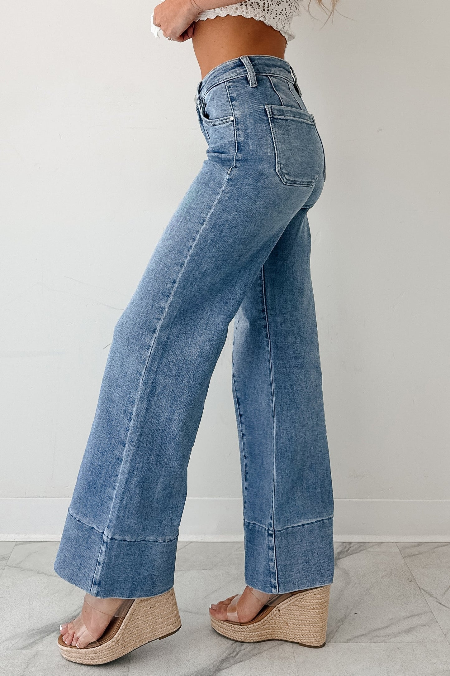 Mariana Flared Tummy Control Risen Jeans (Medium)