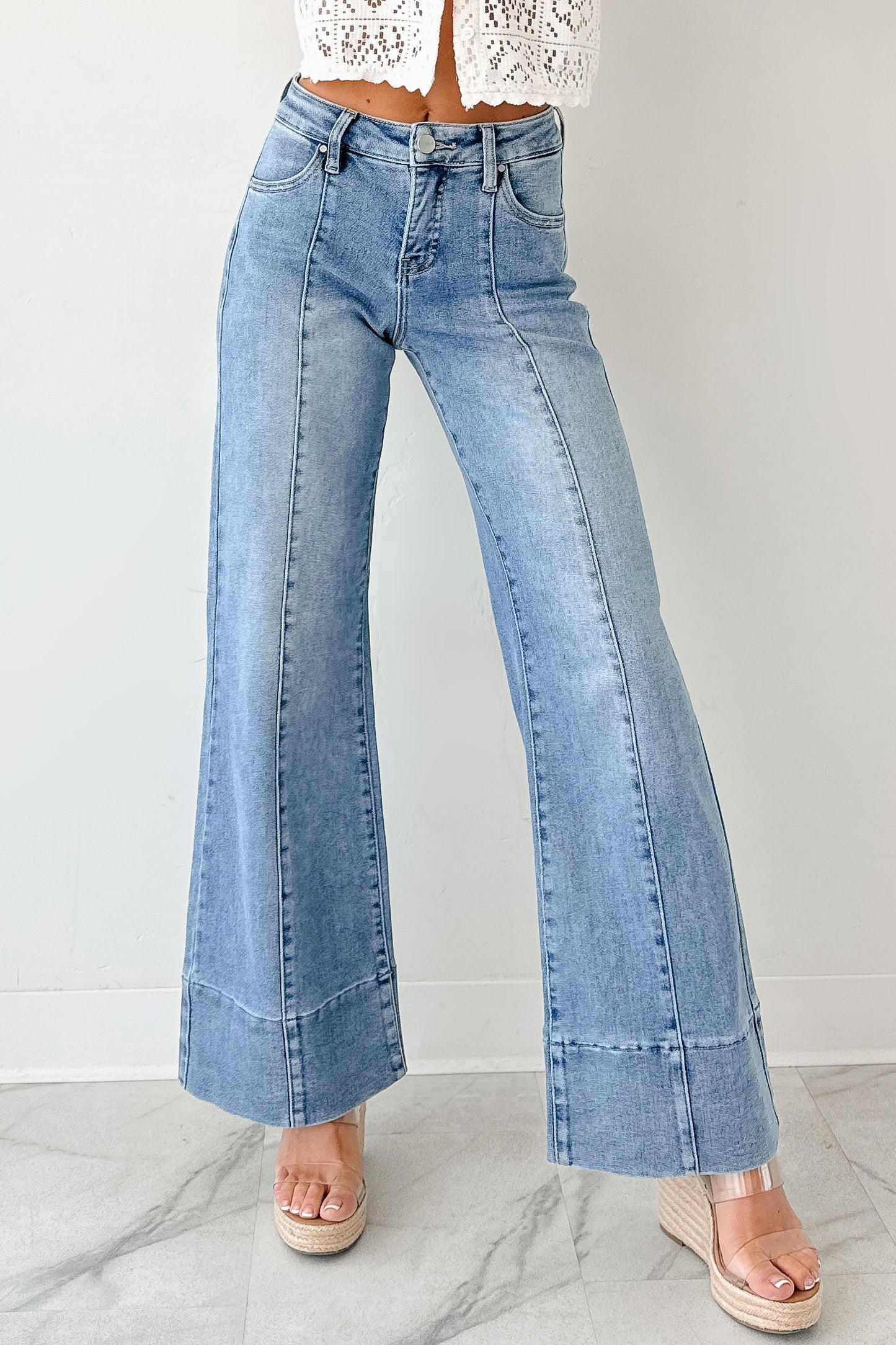 Mariana Flared Tummy Control Risen Jeans (Medium)