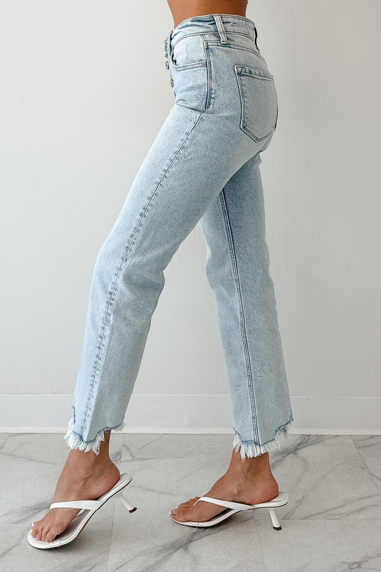 Melody High Rise Slim Straight KanCan Jeans (Acid)