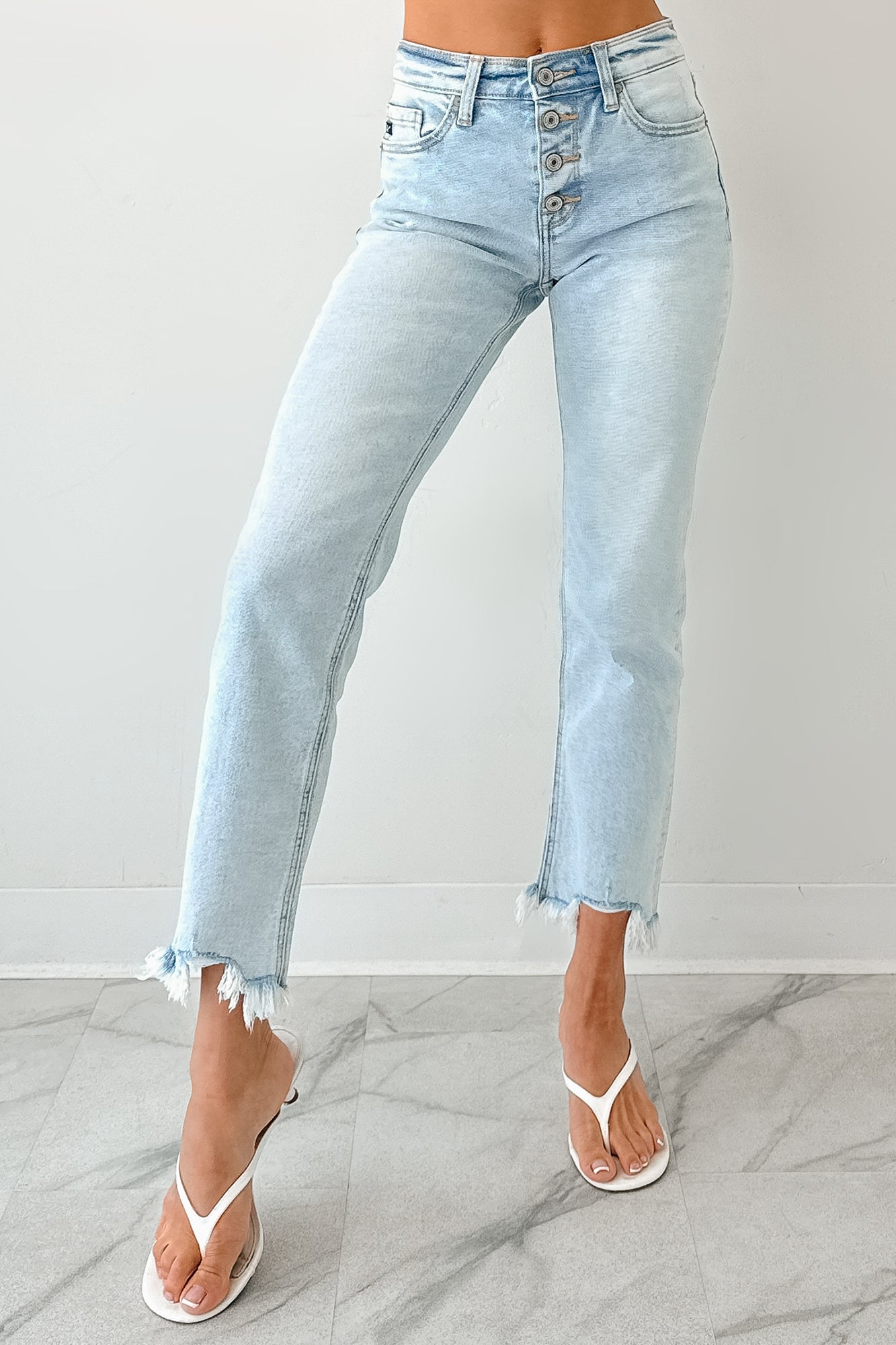 Melody High Rise Slim Straight KanCan Jeans (Acid)