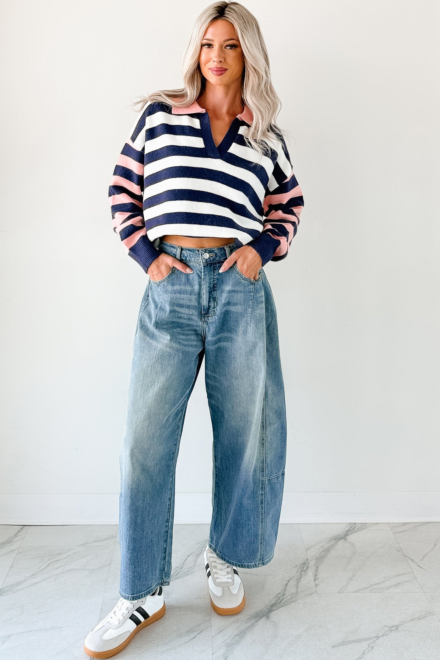 Frank High Rise Signature 8 Barrel Jeans (Medium)