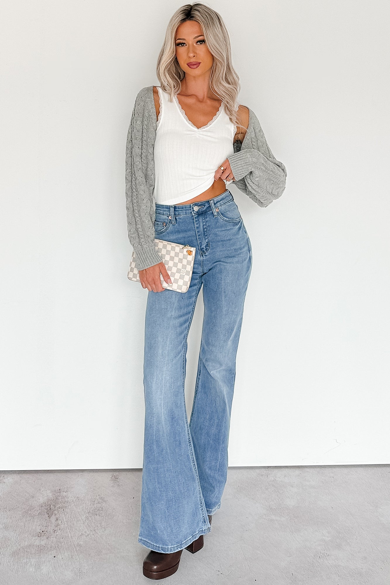 Lane Denim Signature 8 Flare Jeans (Medium Wash)