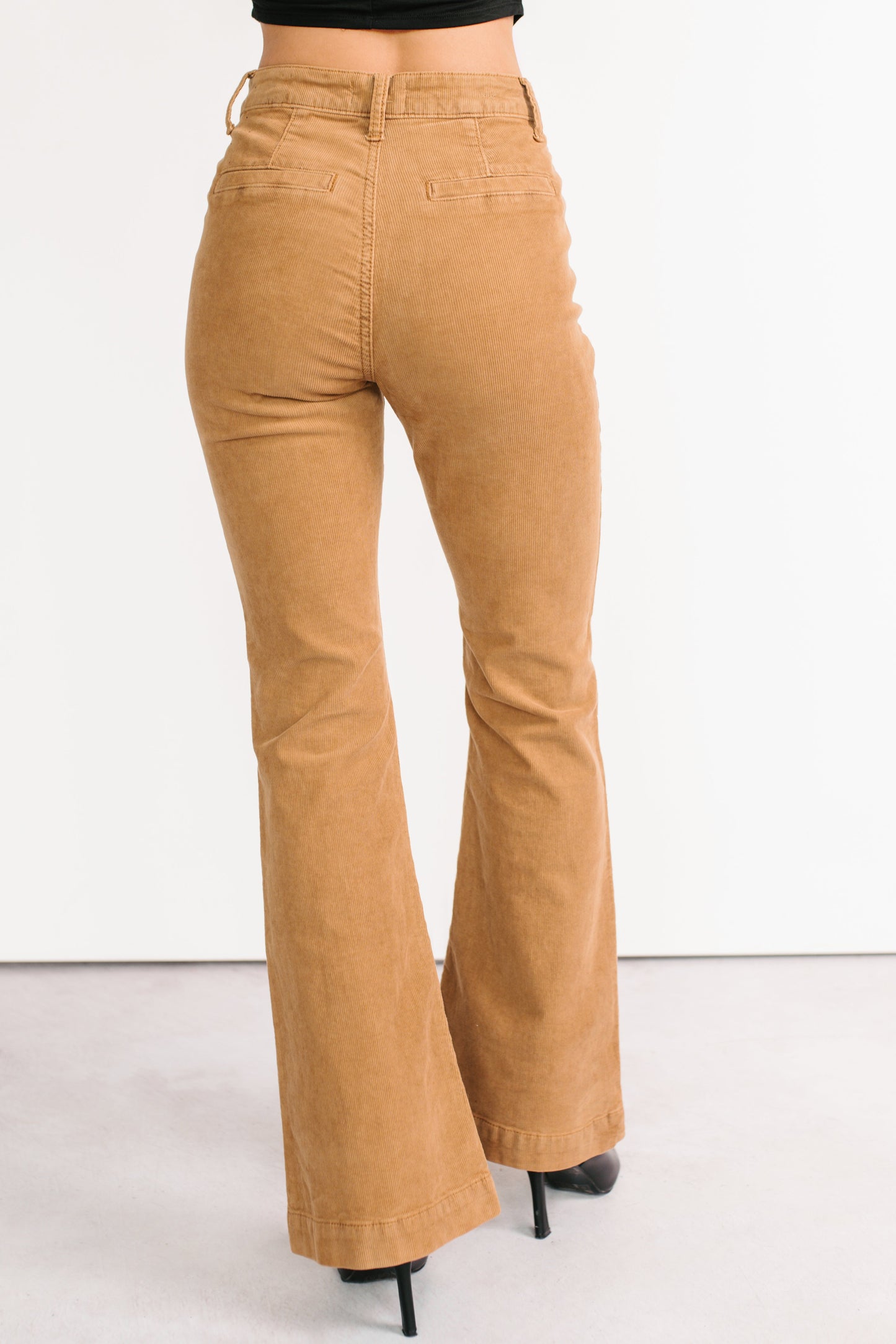 Kasen Corduroy Flare Sneak Peak Jeans (Camel)