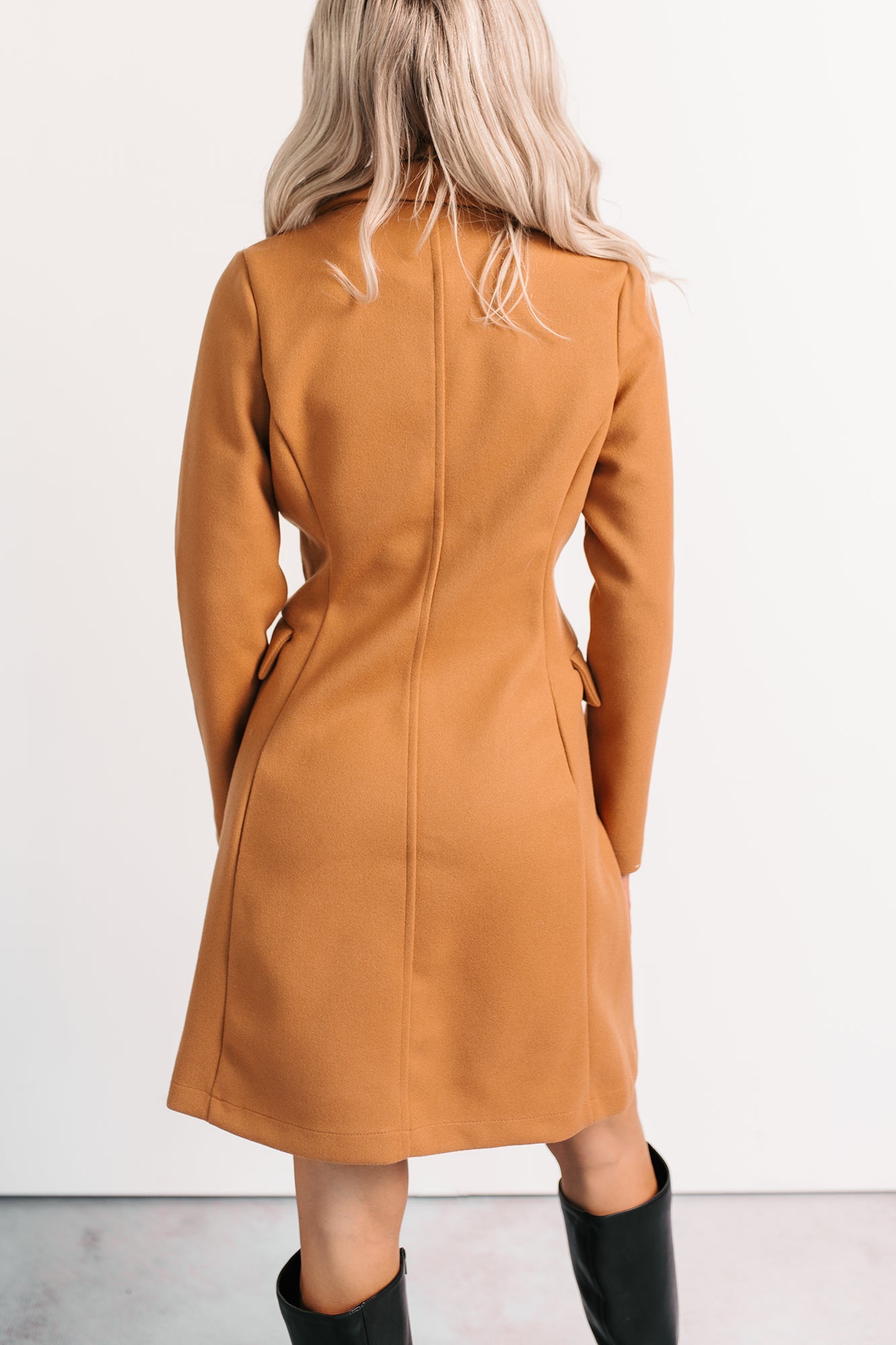 Downtown Drift Button Up Lightweight Coat (Camel)