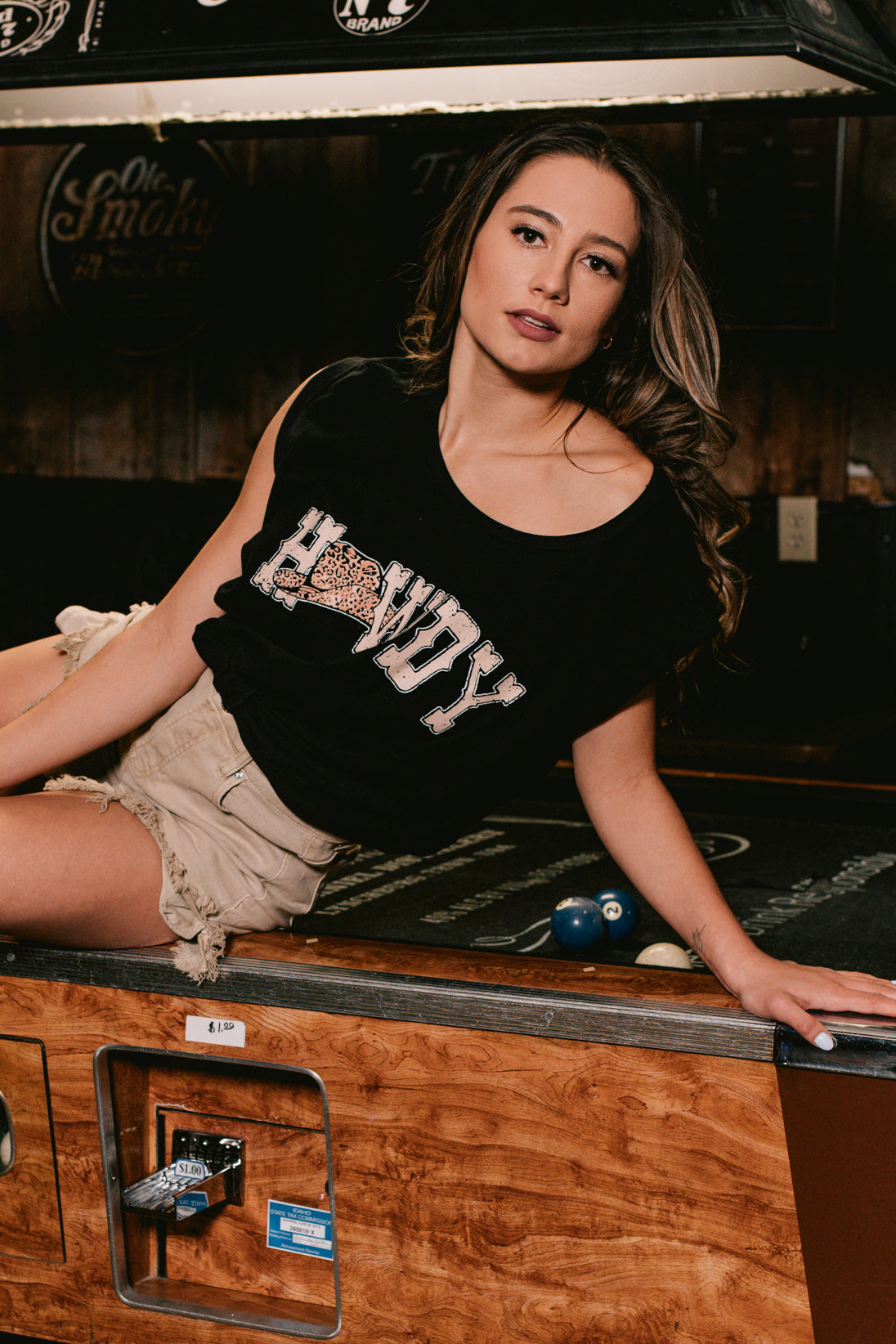 Breaking Horses Knotted "Howdy" Graphic Top (Black)