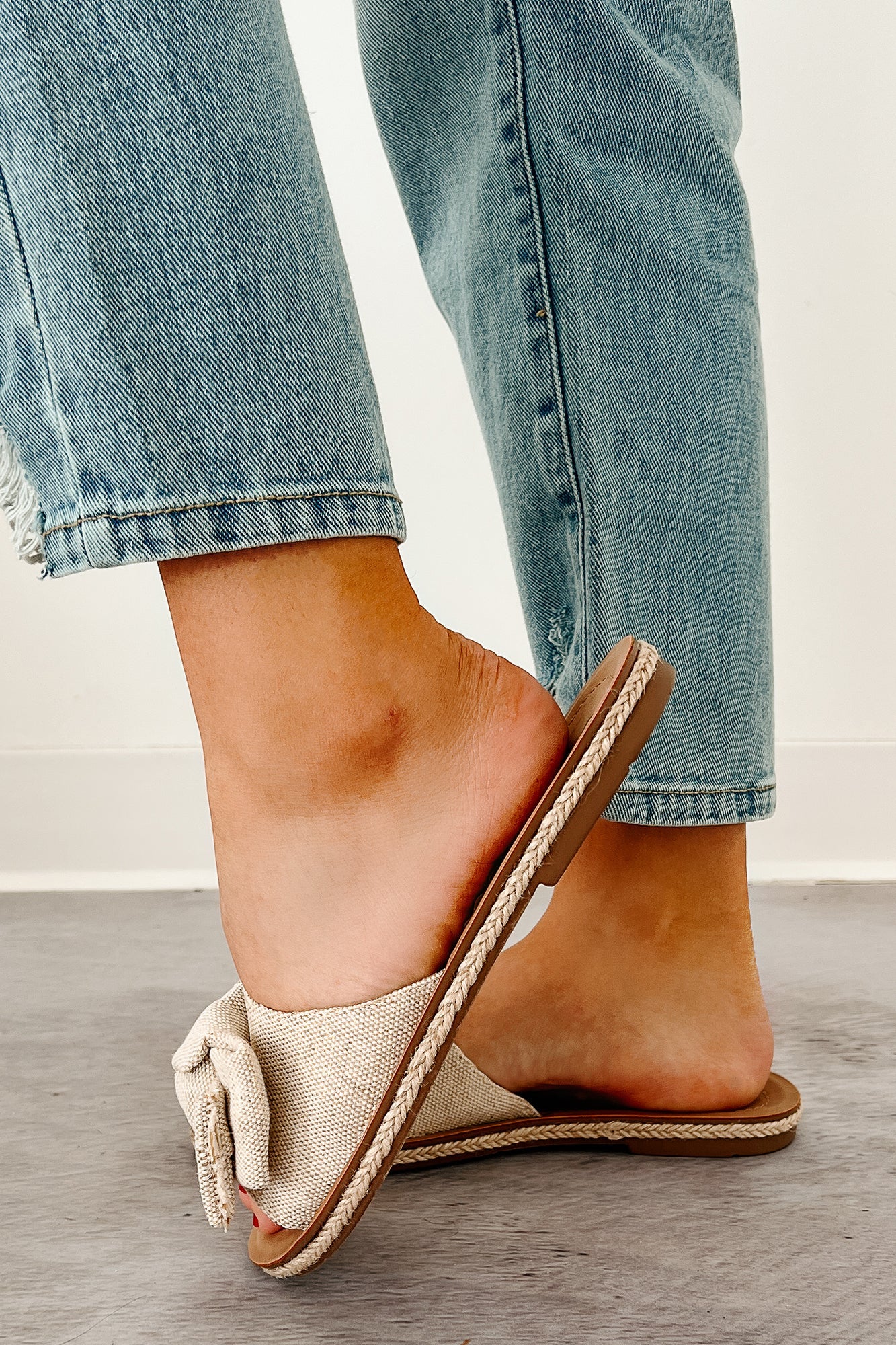 Radiate Purpose Bow Strap Sandals (Beige)