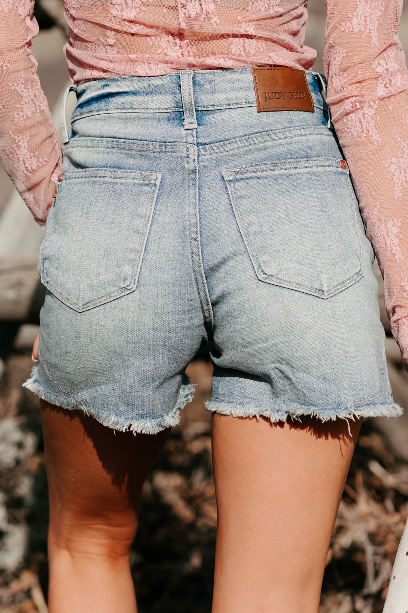 Brylee Western Embroidered Judy Blue Shorts (Light)